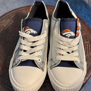 Denver Broncos Women's Athletic Shoes - Navy and Gray